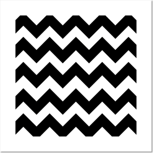 Retro Chevron Pattern Zig Zag Posters and Art